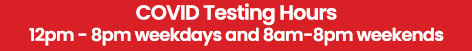 COVID Testing Hours COVID Testing Hours