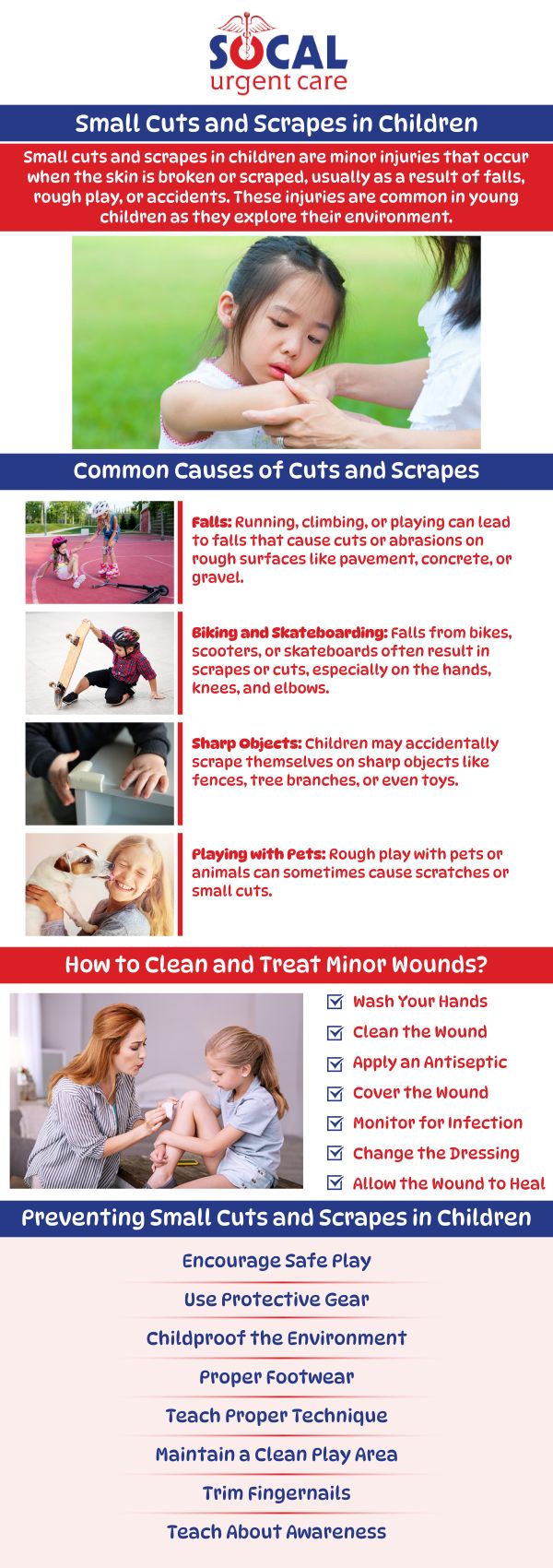 When you need stitches, SoCal Urgent Care is the right place to visit. Most cuts aren't life-threatening, but they do require immediate attention. You do not need to make an appointment at our clinic; our trained team of professionals may assist you swiftly and affordably. At SoCal Urgent Care and walk-in clinic, we provide lacerations, cuts, and stitches treatment for children and adults. We are open 7 days a week! For more information, please contact us or request an appointment online. We are conveniently located at 710 S Brookhurst St. Suite A, Anaheim, CA 92804.